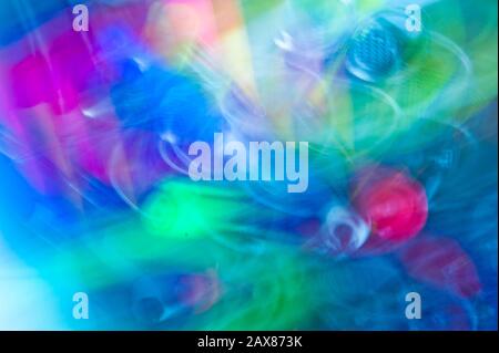 abstract and blurred shapes and colors background Stock Photo