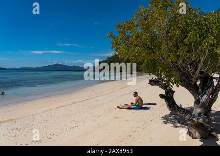 Malcapuya Island in Coron, Philippines Stock Photo