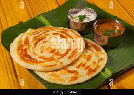Parotta Kerala Paratha is a layered flat bread from South Indian state of ...