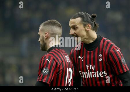 Milan, Italy. 09th Feb, 2020. football, Serie A TIM championship 2019-20 INTER vs MILAN 4-2 in the photo: IBRAHIMOVIC Credit: Independent Photo Agency/Alamy Live News Stock Photo