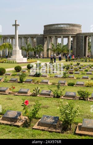 Taukkyan war cemetery near Yangon, Myanmar
