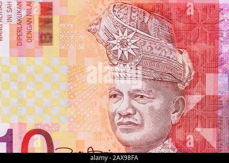 Close-up Malaysian Money, Malaysian currency and portrait of Abdul Rahman Stock Photo