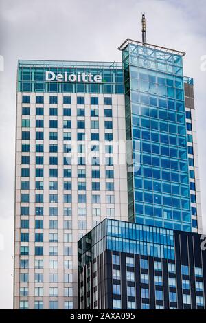 Deloitte tower office in Rotterdam, Holland Stock Photo