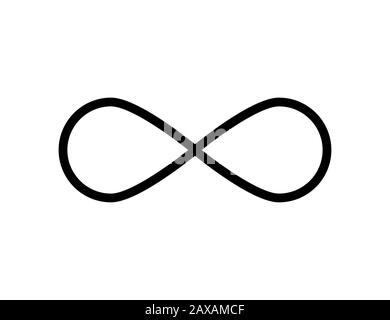 Symbol of infinity. Isolated line geometric element on white background. EPS 10 Stock Photo
