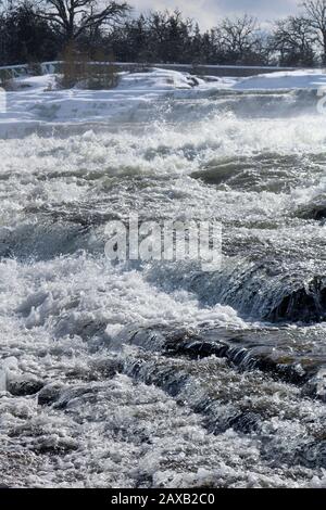 Heally Falls in winter Stock Photo