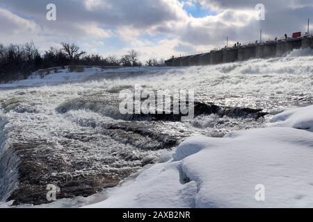Heally Falls in winter Stock Photo