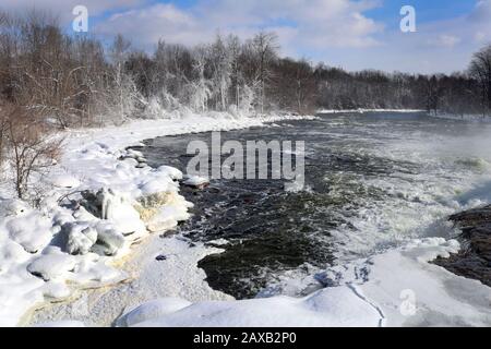 Heally Falls in winter Stock Photo