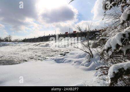 Heally Falls in winter Stock Photo