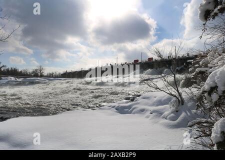 Heally Falls in winter Stock Photo