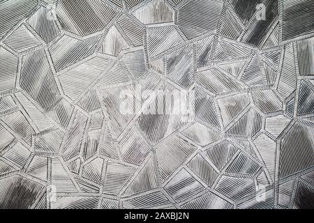 Transparent, patterned, abstract and old weathered glass flat high quality texture Stock Photo