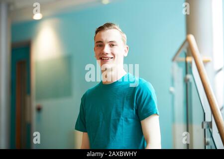 Portrait confident young male college student Stock Photo