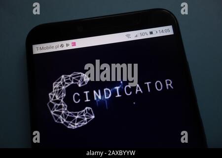 Cindicator (CND) logo on smartphone Stock Photo