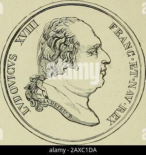 The story history of France from the reign of Clovis, 481 A.D., to the signing of the armistice, November, 1918 . AVIGNON. LOUIS XVIII Chapter LIII WATERLOOA.D. 1814-1815 When Napoleon was overthrown the government ofFrance fell into the hands of the Emperor of Russia, theEmperor of Austria, and an exceedingly adroit French-man whose name was Talleyrand. These three decidedthat Louis, the brother of Louis the Sixteenth, was theproper person to succeed the emperor; he was to beknown as Louis the Eighteenth, because the poor littledauphin, who had died in the Temple and had neverreigned at all, Stock Photo