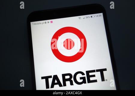 Target Corporation logo on smartphone Stock Photo