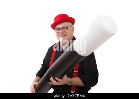 A children's entertainer doing tricks Stock Photo