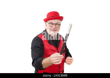 A children's entertainer doing tricks Stock Photo