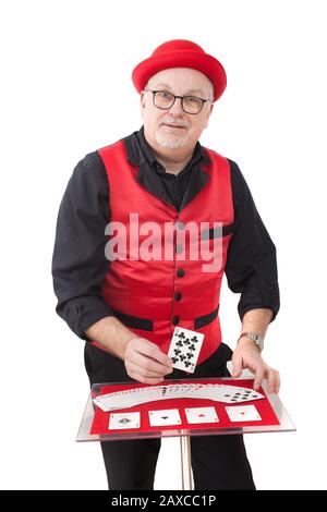 A children's entertainer doing tricks Stock Photo