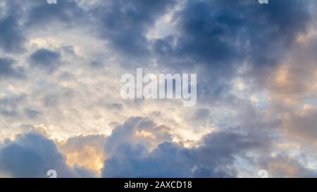 Sky background with massive clouds Stock Photo