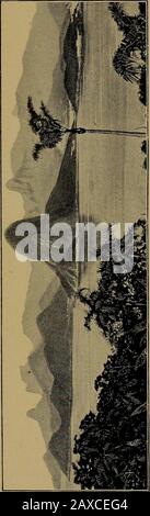 Around and about South America . ght. There was, as yet, no moon,though the stars were brightly illuminative. The harborof Rio is about one hundred miles in circumference, liesdirectly north and south, and is almost exactly of a pear-shape, the long and narrow entrance forming, as it were,the neck of the fruit. To the left, as we passed in, roseabruptly from the sea a great, precipitous rock, appropri-ately named, from its formation, Sugar-Loaf. Though butthirteen hundred feet in height, it is so steep and smooththat it has been climbed but by only three or four advent-urous persons. So sharp Stock Photo