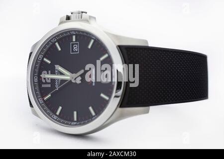 Saint Imier Switzerland 2.02.2020 Longines VHP steel with a