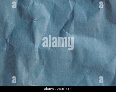 blue crinkled paper texture useful as a background Stock Photo