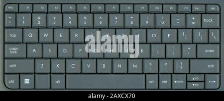standard american qwerty keyboard for a personal computer Stock Photo