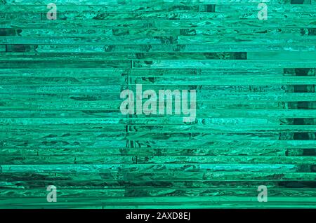 Sheets of factory manufacturing tempered clear green glass the cutting edge side Stock Photo