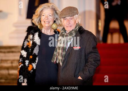 Berlin, Germany. 11th Feb, 2020. Peter Raue, lawyer and patron of the arts, is coming to Bellevue Palace with his wife Andrea Countess Bernstorff for a dinner in honour of former Federal President Gauck and on the occasion of his 80th birthday. Credit: Christoph Soeder/dpa/Alamy Live News