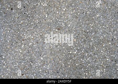Explsed aggregate finish concrete wall and floor background texture for decoration. Stock Photo