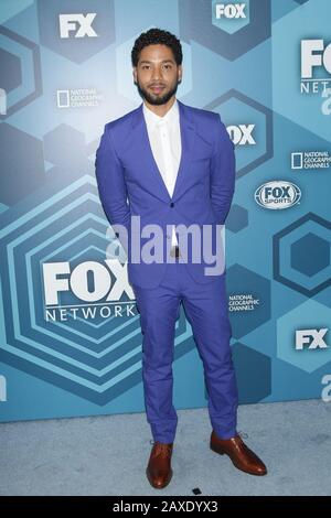 ***FILE PHOTO*** Jussie Smollett indicted by special prosecutor in Chicago investigating allegations he falsely reported being the victim of a January 2019 hate-crime. NEW YORK CITY - MAY 16: Jussie Smollett arrives at the FOX 2016 Programming Presentation red carpet arrivals at the Wollman Rink in Central Park on Monday, May 16, 2016, in New York City. Diego Corredor/MediaPunch Stock Photo