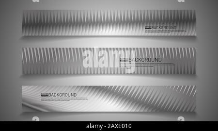 rectangular vector banner. gray gradient texture background design. Stock Vector