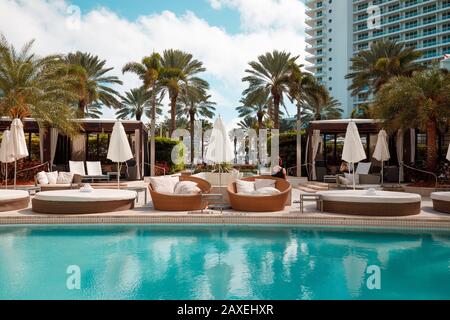 Fontainebleau hotel in Miami Beach, Florida Stock Photo