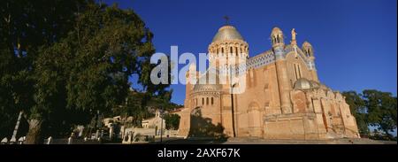 Low angle view of a church, Notre Dame D'Afrique, Algiers, Algeria Stock Photo