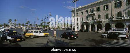 Traffic on the road, As-Saha-Al-Kradrah, Tripoli, Libya Stock Photo