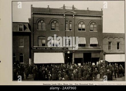 Interesting scenes in and around Moose Jaw, Saskatchewan : the most important Canadian Pacific Railway center in the famous new west between Winnipeg and Calgary. . Matthew-Ferguson Block Photos by Rice. City Hall Post Office Stock Photo