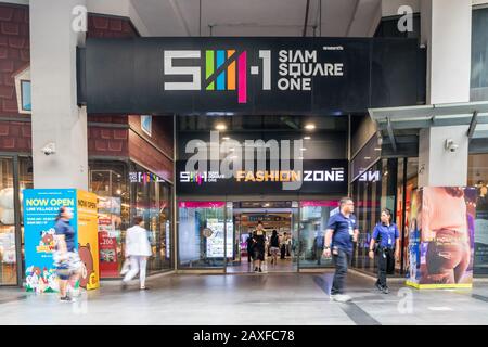 Bangkok, Thailand - January 10th 2020: People shopping in  SIam Square One. This is a trendy shopping area. Stock Photo