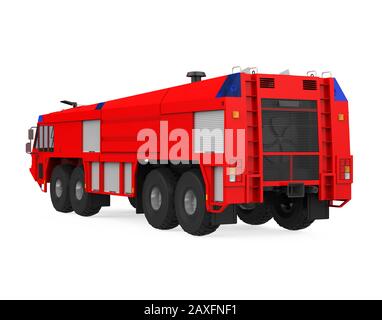 Airport Fire Rescue Car Isolated Stock Photo - Alamy