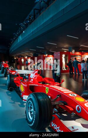TURIN, ITALY - The Museum of Automobile. The Ferrari 248 F1 driven by Michael Schumacher from 2006. Stock Photo