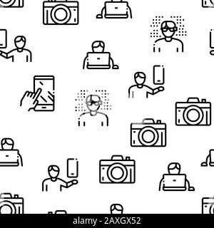 Gadget And Device Seamless Pattern Vector Stock Vector