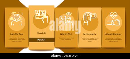 Gadget And Device Onboarding Elements Icons Set Vector Stock Vector