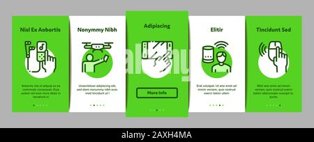 Gadget And Device Onboarding Elements Icons Set Vector Stock Vector