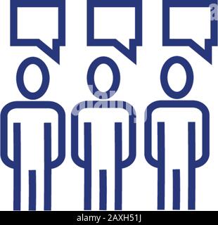 business people avatars with speech bubbles Stock Vector