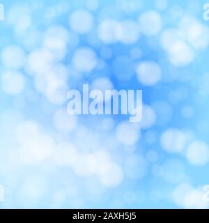 abstract blurred blue color background with light bokeh, design by vector illustration. Stock Vector