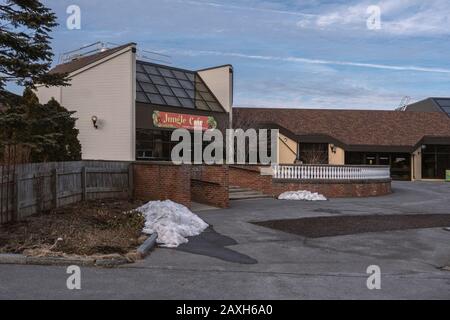 SYRACUSE, NEW YORK - FEB 05, 2020: Landscape View of Rosamond Gifford Zoo or as Locally Known (Syracuse Zoo) Jungle Cafe Stock Photo