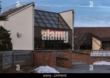 SYRACUSE, NEW YORK - FEB 05, 2020: Closeup View of Rosamond Gifford Zoo or as Locally Known (Syracuse Zoo) Jungle Cafe Stock Photo