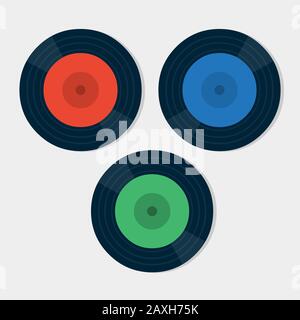 vinyl disc record isolated vector illustration Stock Vector