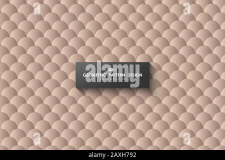 Abstract brown circle pattern tech design of artwork decorative background. Use for ad, poster, artwork, template design, print. illustration vector e Stock Vector