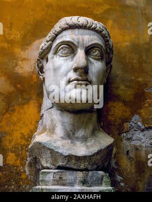 Colossal Head of Constantine, Rome Stock Photo
