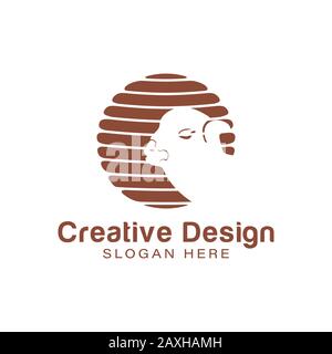 yarn wool and sheep logo Ideas. Inspiration logo design. Template Vector Illustration. Isolated On White Background Stock Vector