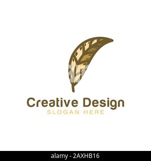 pen. pencil. feather. cinema clip logo Ideas. Inspiration logo design. Template Vector Illustration. Isolated On White Background Stock Vector